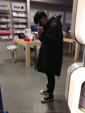 「DRKSHDW by RICK OWENS（ダークシャドウ バイ リックオウエンス）のアイテム（ブーツ）」を使った、秋EndShineさん（メンズ・169cm）の春コーディネート