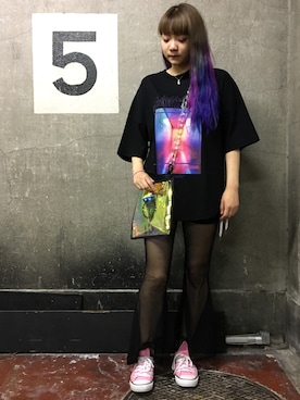 「PRIMALCODE（プライマルコード）のアイテム」を使った、ヤナギバシリオナさん（レディース・168cm）の夏コーディネート