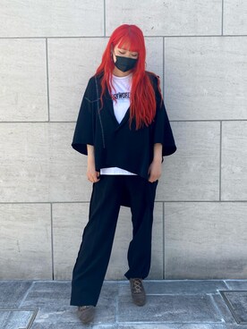 「ADD（アド）のアイテム」を使った、ヤナギバシリオナさん（レディース・168cm）の夏コーディネート