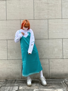「Little sunny bite（リトルサニーバイト）のアイテム（ワンピース/ドレス）」を使った、ヤナギバシリオナさん（レディース・168cm）の夏コーディネート