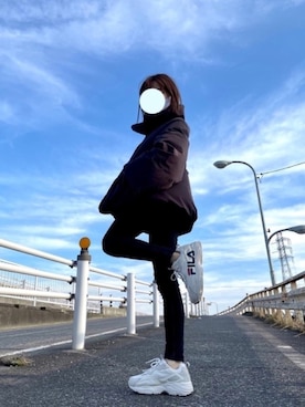 「プラスJ」｜「アイテム（ダウンジャケット/コート）」を使った、＿manafilmさん（レディース・153cm）の冬コーディネート