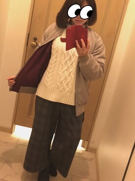 「リバーシブルMA-1」｜ｈｉｒｏｋｏさん（レディース・152cm）の冬コーディネート