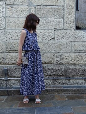「VIS（ビス）のアイテム（ワンピース/ドレス、ブルー系）」を使った、ayako☺︎さん（レディース・167cm）の夏コーディネート