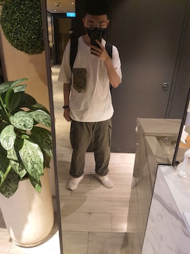 「Dickies（ディッキーズ）のアイテム（バックパック/リュック）」を使った、NICK さん（メンズ・173cm）の春コーディネート