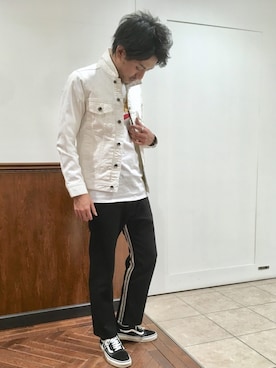 「nano・universe」｜「アイテム（デニムジャケット）」を使った、JUNYAさん（メンズ・171cm）の春コーディネート