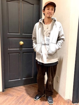 「THE CONVENI（ザ・コンビニ）のアイテム」を使った、JUNYAさん（メンズ・171cm）の冬コーディネート