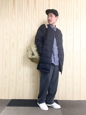 「Scye（サイ）のアイテム（トップス）」を使った、ドイさん（メンズ・178cm）の冬コーディネート