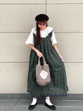 ワンピース グリーン系 を使った 夏コーデ の人気ファッションコーディネート Wear