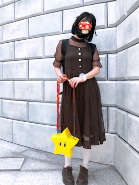 「bye bye（バイバイ）のアイテム」を使った、うづきさん（レディース・159cm）の春コーディネート