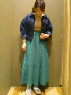 yukiさんの「プリーツロングスカート ●」を使ったコーディネート