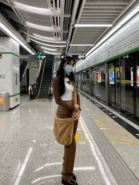 「UNIF（ユニフ）のアイテム（ブーツ）」を使った、emimilylyさん（レディース・168cm）の春コーディネート