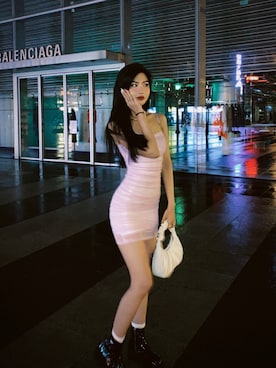 「UNIF（ユニフ）のアイテム（ブーツ）」を使った、emimilylyさん（レディース・168cm）の春コーディネート
