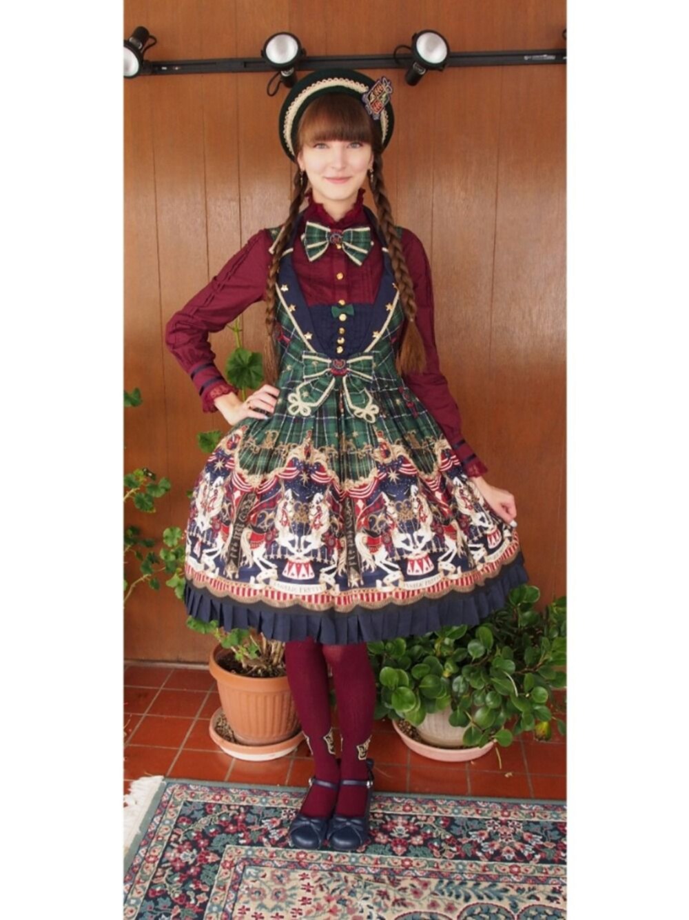 「Angelic Pretty、egl、eglcommunity、lolitafashion、ロリィタ、beret」｜「Innocent Worldのアイテム（ソックス/靴下、その他）」を使った、aeliamiさん（レディース・168cm）の冬コーディネートの1枚目の写真