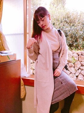 「家」｜「アイテム（ジャケット/アウター）」を使った、めろさん（レディース・157cm）の春コーディネート
