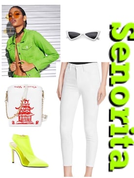 「アイテム（デニムジャケット、グリーン系）」を使った、blitzkriegさん（レディース・162cm）の夏コーディネート