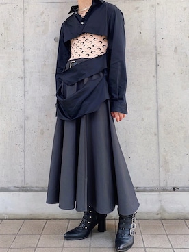 「charles jeffrey（チャールズジェフリー）のアイテム（ブーツ）」を使った、Toruさん（メンズ・165cm）の夏コーディネート