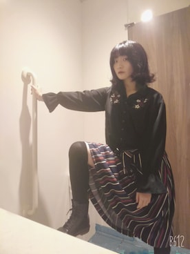 「Daniel Wellington」｜「アイテム（ブーツ）」を使った、汚peさん（レディース・162cm）の冬コーディネート