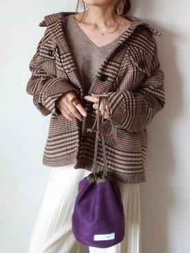 「Sinfu（シンフ）のアイテム」を使った、akoさん（レディース・155cm）の秋コーディネート