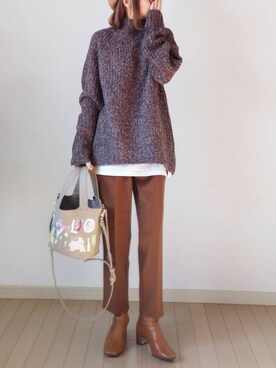 「CANMART（キャンマート）のアイテム」を使った、akoさん（レディース・155cm）の冬コーディネート