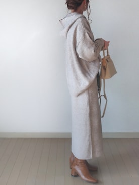 パーカーを使った ニットセットアップ のレディース人気ファッションコーディネート Wear