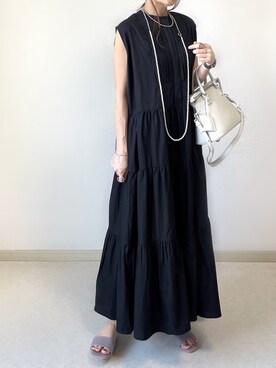 「rectangle（レクタングル）のアイテム（シャツワンピース）」を使った、akoさん（レディース・155cm）の夏コーディネート
