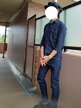 「Lui's（ルイス）のアイテム（ハンチング/ベレー帽）」を使った、しゅーやさん（メンズ・175cm）の夏コーディネート