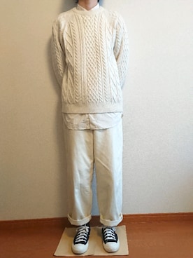 「UNIQLO（ユニクロ）の50色ソックス（消臭機能付き）（ソックス/靴下）」を使った、ひかるさん（メンズ・174cm）の冬コーディネート