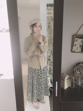 「花柄スカート」｜yukiukiさん（レディース・163cm・40代）の夏コーディネート