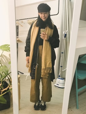 「Silence & Noise（サイレンスアンドノイズ）のアイテム（ジャケット/アウター）」を使った、Debbie Kuoさん（レディース・168cm）の冬コーディネート