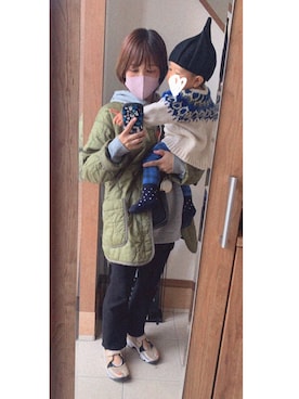 「ママスタイル」｜Takamiiiiiさん（レディース・158cm）の冬コーディネート