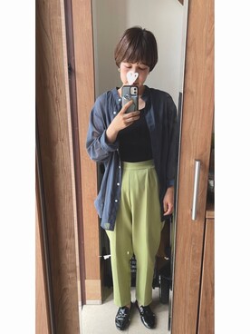 「UNIQLO U」｜Takamiiiiiさん（レディース・158cm）の春コーディネート