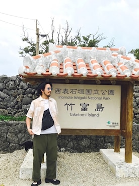 「アイテム（バングル/リストバンド）」を使った、RYUYAさん（メンズ・163cm・20代）の夏コーディネート