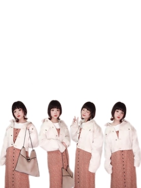 「ISOOK（アイスー）のアイテム（ジャケット/アウター）」を使った、ばぶさん（レディース・158cm）の春コーディネート