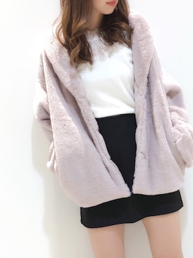 「nice claup」｜「アイテム（チェスターコート）」を使った、miya【骨格ウェーブ/イエベ春】さん（レディース・160cm）の秋コーディネート