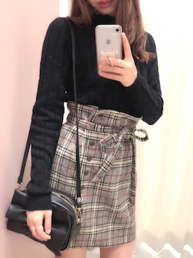 「アイテム（スカート、その他）」を使った、miya【骨格ウェーブ/イエベ春】さん（レディース・160cm）の秋コーディネート