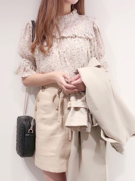「nice claup」｜「アイテム（トレンチコート）」を使った、miya【骨格ウェーブ/イエベ春】さん（レディース・160cm）の春コーディネート