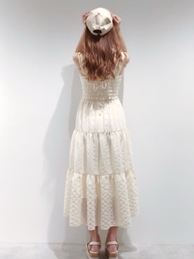 「nice claup」｜「アイテム（キャップ）」を使った、miya【骨格ウェーブ/イエベ春】さん（レディース・160cm）の春コーディネート