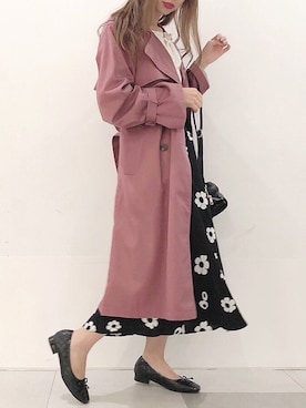 「アイテム（トレンチコート）」を使った、miya【骨格ウェーブ/イエベ春】さん（レディース・160cm）の夏コーディネート