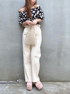 「白デニム」｜miya【骨格ウェーブ/イエベ春】さん（レディース・160cm）の春コーディネート