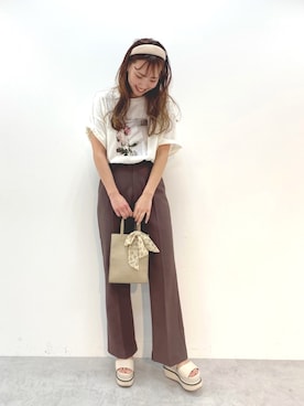 「アイテム（サンダル、ゴールド系）」を使った、miya【骨格ウェーブ/イエベ春】さん（レディース・160cm）の春コーディネート