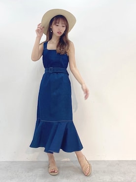 「アイテム（ジャンパースカート）」を使った、miya【骨格ウェーブ/イエベ春】さん（レディース・160cm）の春コーディネート