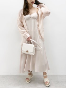 「アイテム（ジャンパースカート）」を使った、miya【骨格ウェーブ/イエベ春】さん（レディース・160cm）の春コーディネート