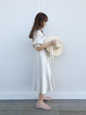 「リネンワンピース」｜miya【骨格ウェーブ/イエベ春】さん（レディース・160cm）の春コーディネート