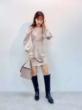 「ミニワンピ」｜miya【骨格ウェーブ/イエベ春】さん（レディース・160cm）の秋コーディネート