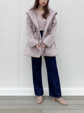 「パイピングコート」｜「アイテム（ジャケット/アウター）」を使った、miya【骨格ウェーブ/イエベ春】さん（レディース・160cm）の秋コーディネート