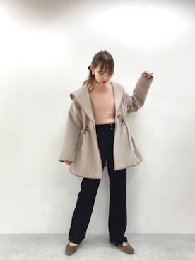 「パイピングコート」｜「アイテム（ジャケット/アウター）」を使った、miya【骨格ウェーブ/イエベ春】さん（レディース・160cm）の秋コーディネート