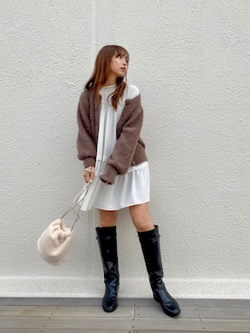 miya【骨格ウェーブ/イエベ春】さん（レディース・160cm）の冬コーディネート