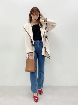 「パイピングコート」｜「アイテム（ジャケット/アウター）」を使った、miya【骨格ウェーブ/イエベ春】さん（レディース・160cm）の冬コーディネート