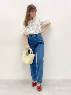 「花柄ブラウス」｜miya【骨格ウェーブ/イエベ春】さん（レディース・160cm）の春コーディネート