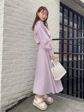 「セットアップスタイル」｜「アイテム（ワンピース/ドレス）」を使った、miya【骨格ウェーブ/イエベ春】さん（レディース・160cm）の春コーディネート